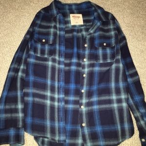 Blue Flannel Button up shirt